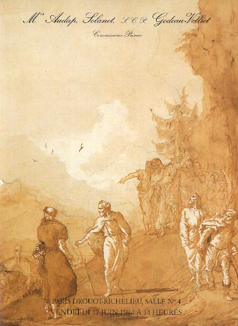 Drouot Richelieu June 1994 Old Master Drawings & 19th C. Paintings