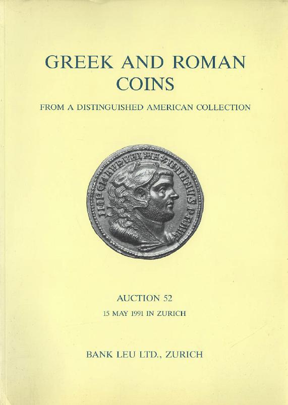 Bank Leu May 1991 Greek & Roman Coins - Click Image to Close