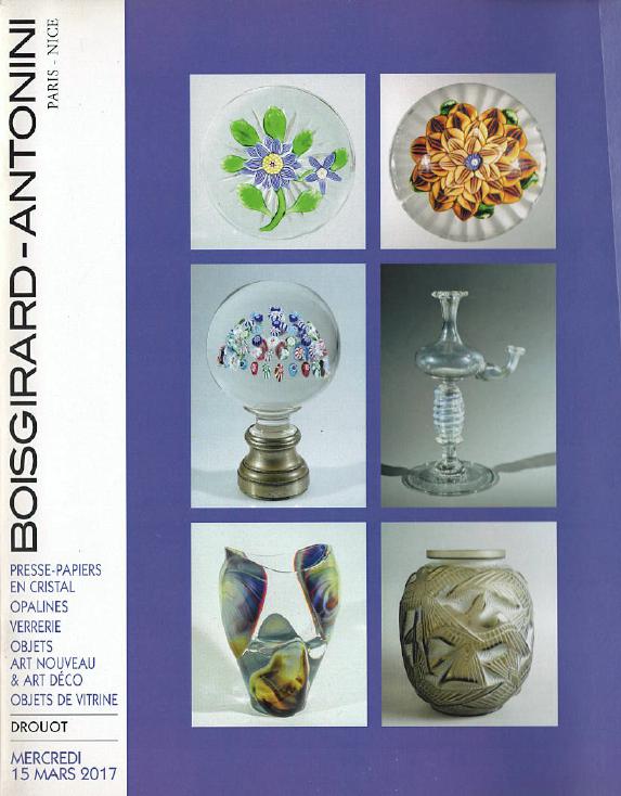 Boisgirard March 2017 Opaline-Glass Crystal Paperweights Art Nouveau & Art Deco