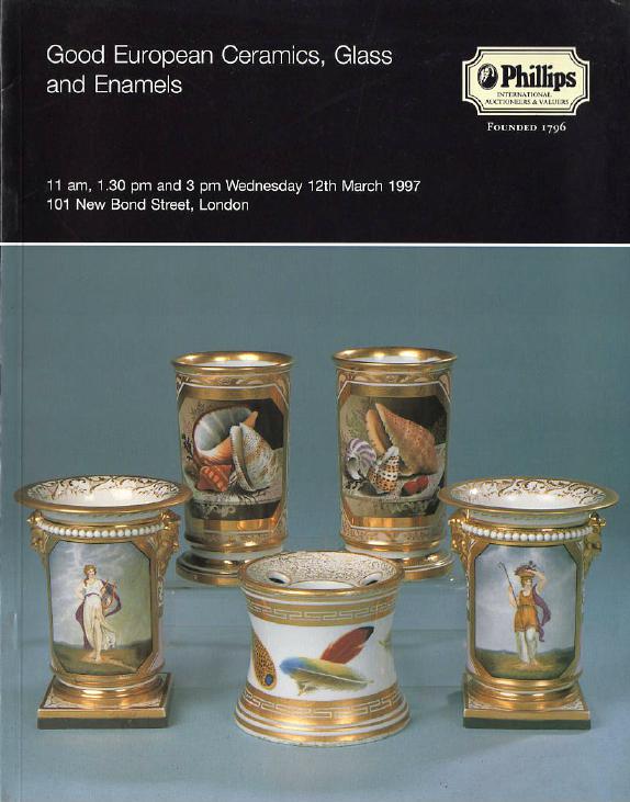 Phillips March 1997 Good European Ceramics, Glass & Enamels