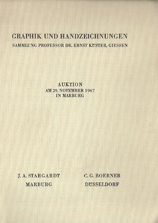 Stargardt & Boerner Nov. 1967 Graphics & Drawings Coll. - Professor Dr. Ernst Ku