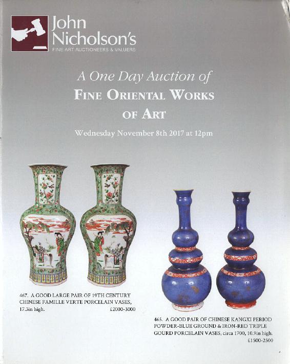 John Nicholson's November 2017 Fine Orental Works of Art