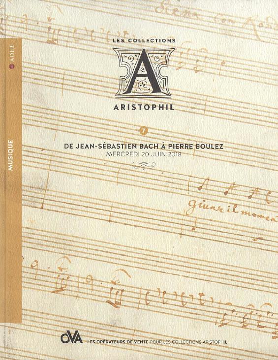 Ader June 2018 Music from Johann Sebastian Bach to Pierre Boulez