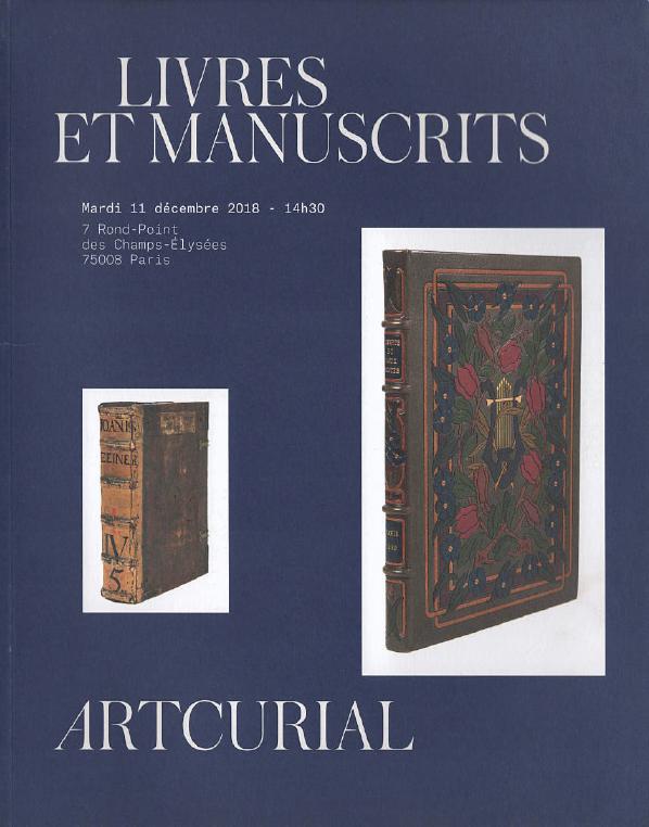 Artcurial December 2018 Books & Manuscripts