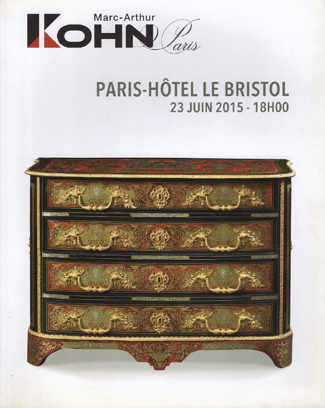 Marc-Arthur Kohn June 2015 Renaissance Art, French Furniture & WOA, Paintings, W