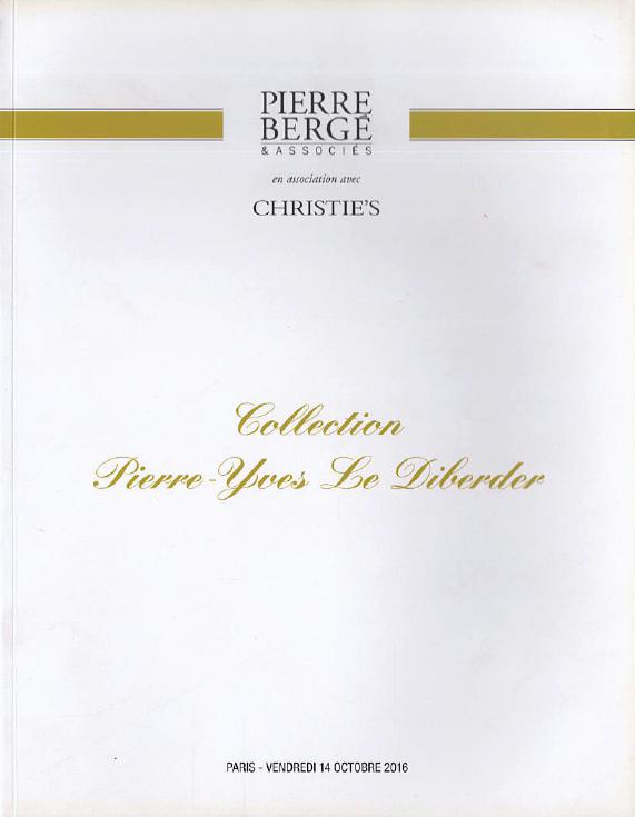 Pierre Berge October 2016 Collection Pierre-Yves the Diberder