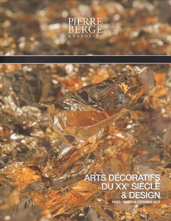 Pierre Berge December 2016 20th Century Decorative Arts & Design