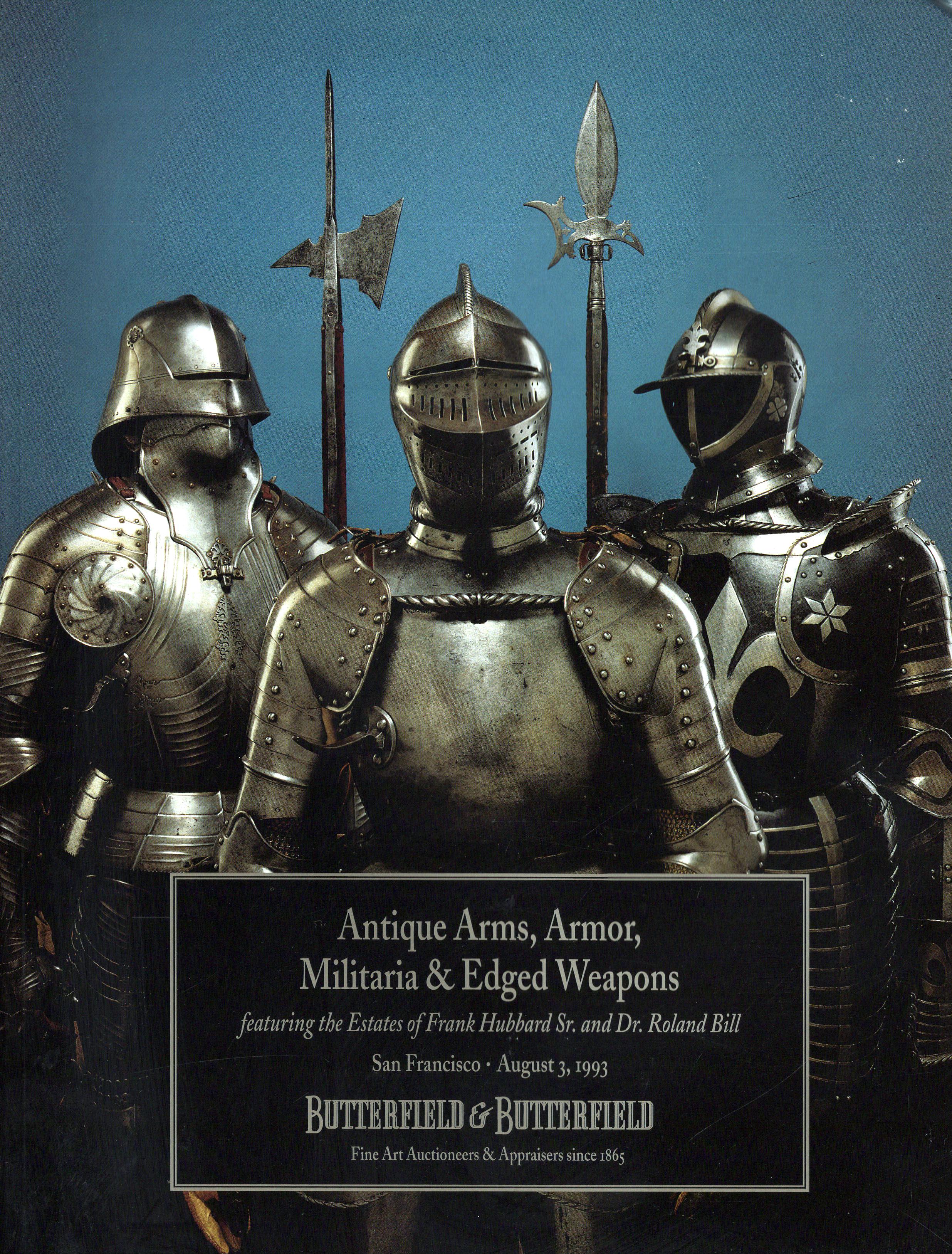 Butterfield & Butterfield August 1993 Antique Arms, Armor, Militaria & Edged Wea