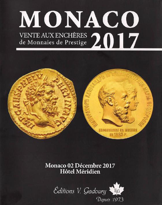 V. Gadoury December 2017 Monaco 2017 Auction of Prestige Coins