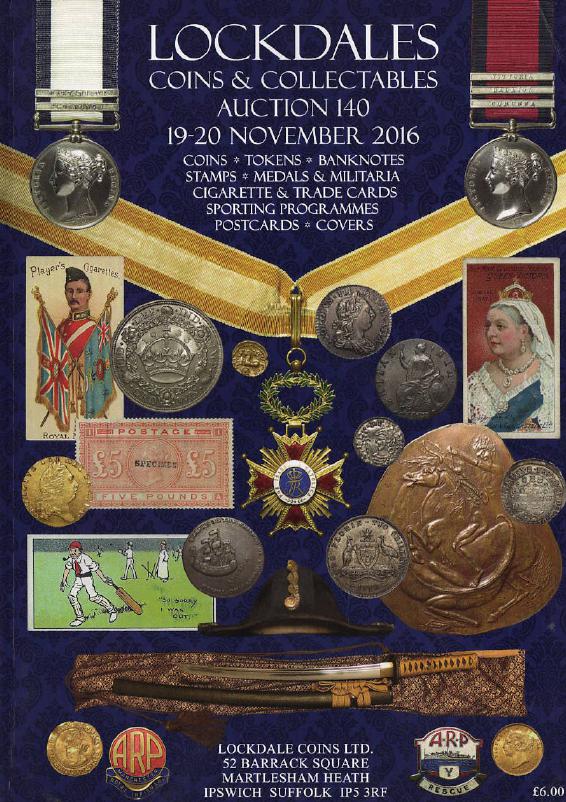 Lockdales November 2016 Coins, Banknotes, Stamps, Medals & Militaria & Postcards