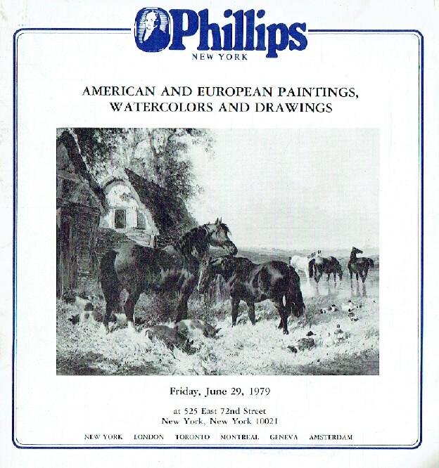 Phillips June 1979 American and European paintings, Watercolors & Drawings