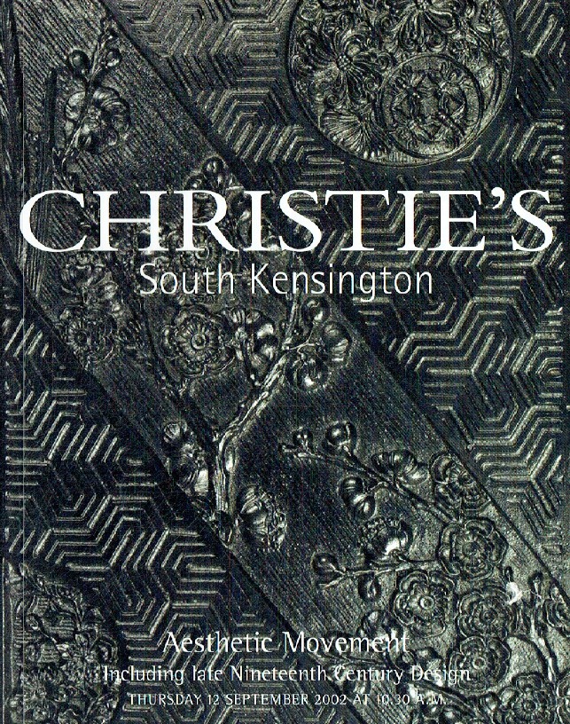 Christies September 2002 Aesthetic Movement Inc. Late 19th Century Design