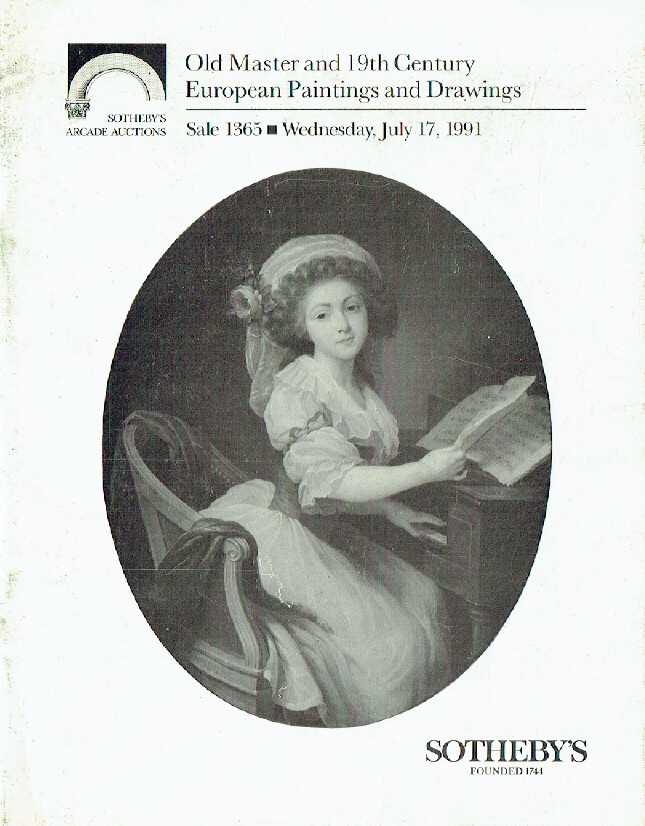 Sothebys July 1991 Old Master & 19th Century European Paintings, Drawings & Wate