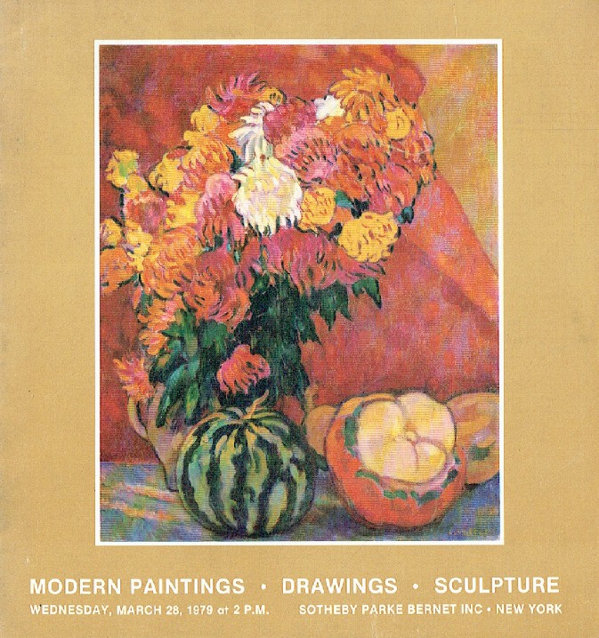 Sothebys March 1979 Modern Paintings, Drawings & Sculpture