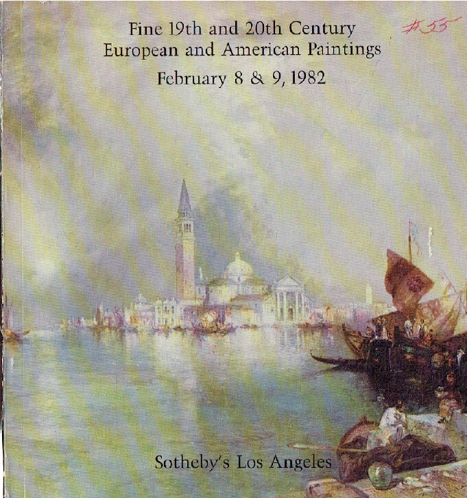 Sothebys February 1982 Fine 19th & 20th Century European and American Paintings