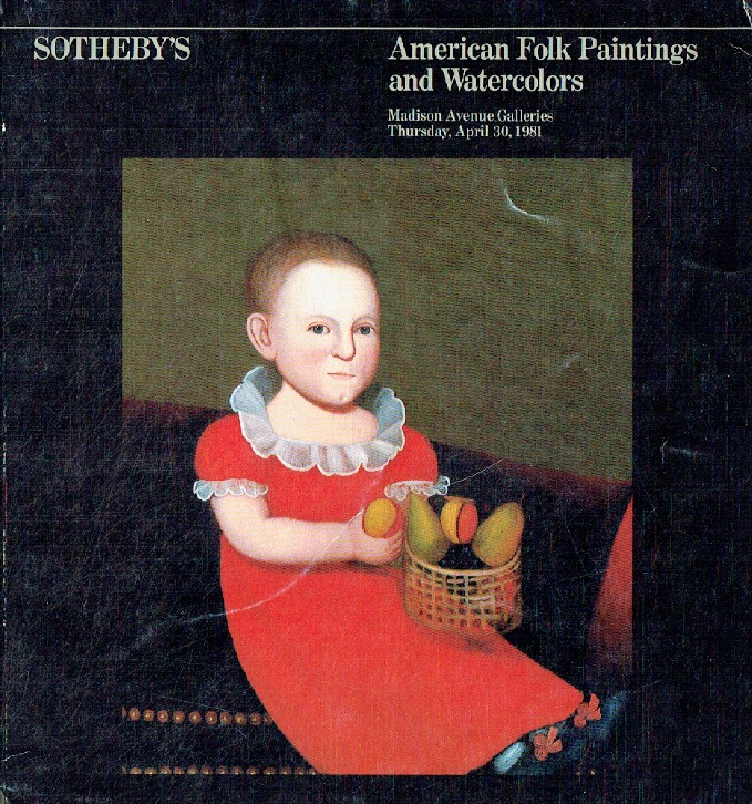 Sothebys April 1981 American Folk Paintings & Watercolors