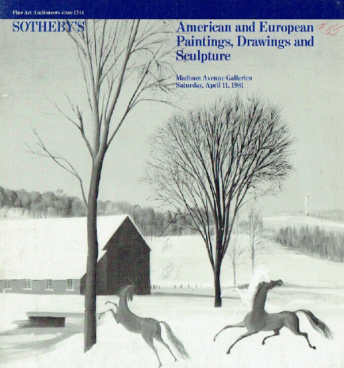 Sothebys April 1981 American & European Paintings