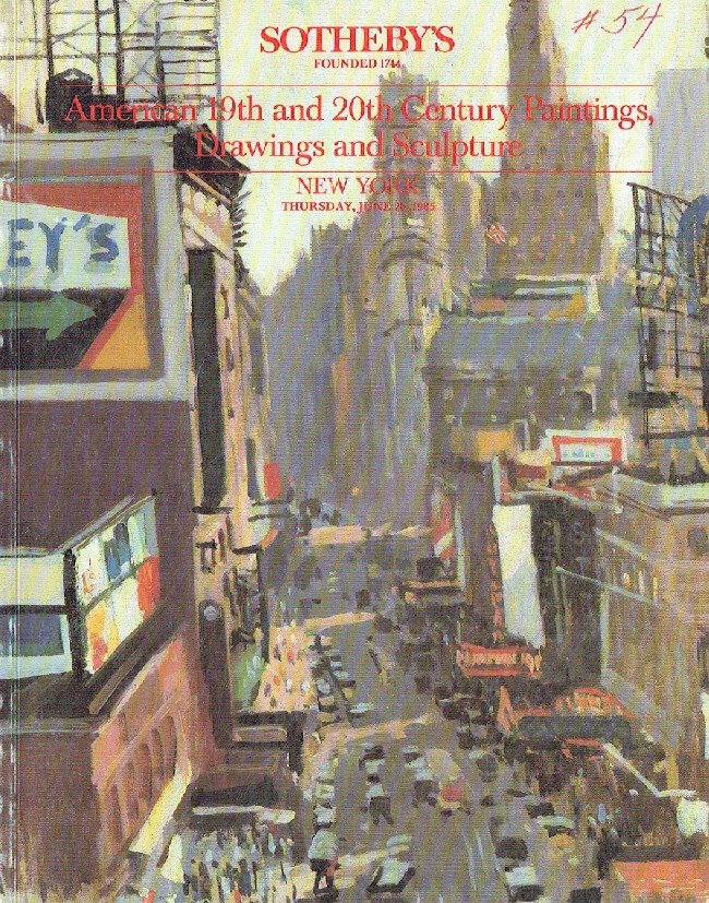 Sothebys June1985 American 19th & 20th Century Paintings