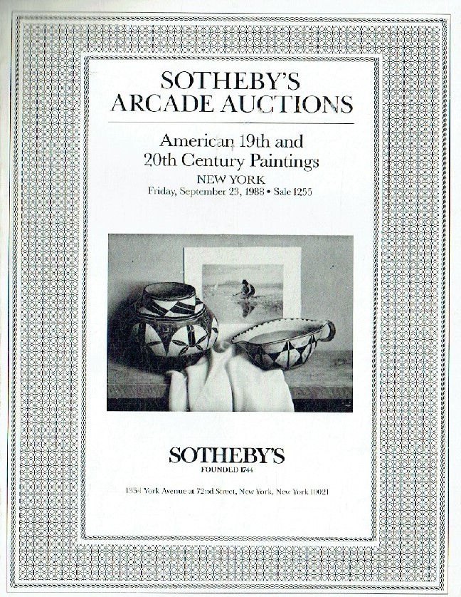 Sothebys September 1988 American 19th & 20th Century Paintings