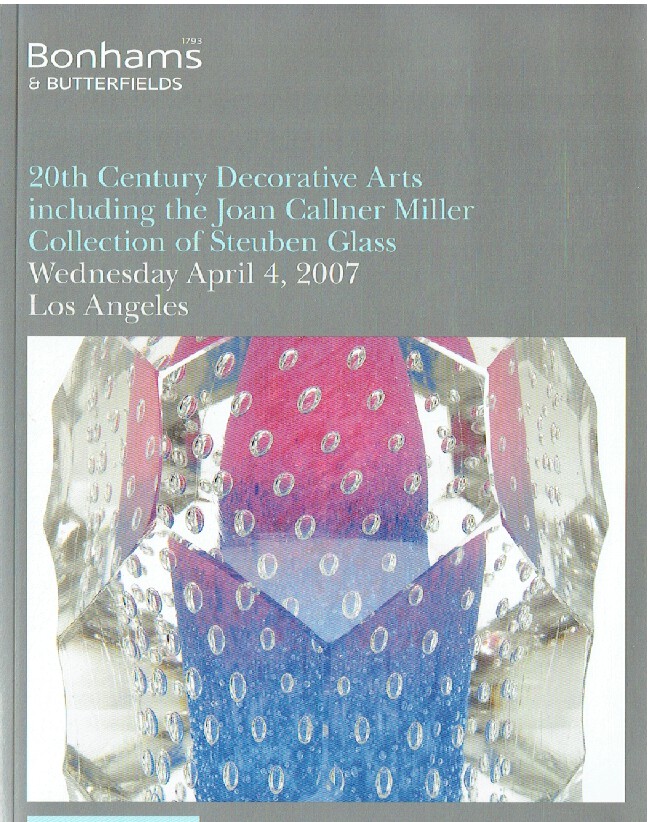 Bonhams & Butterfield April 2007 20th Century Decorative Arts Inc. Joan Callner