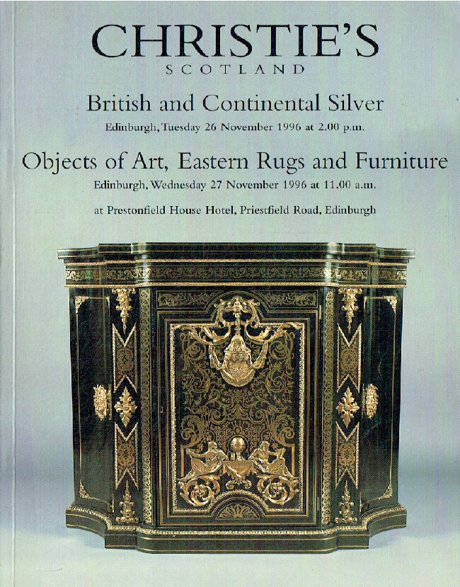 Christies November 1996 British & Continental Silver Eastern Rugs and Furniture