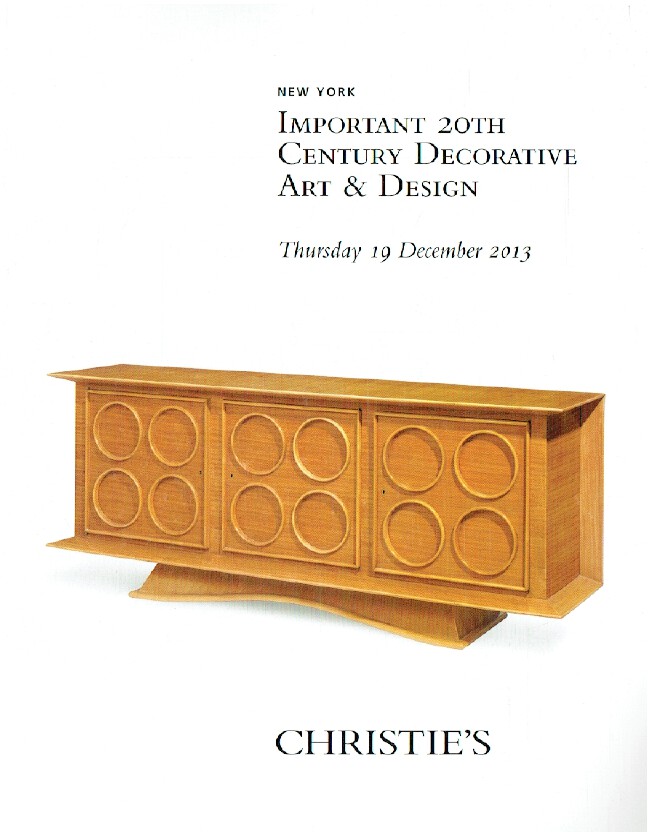 Christies December 2013 Important 20th Century Decorative Art & Design