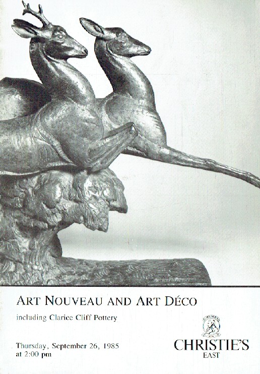 Christies September 1985 Art Nouveau & Art Deco inc. Clarice Cliff Pottery