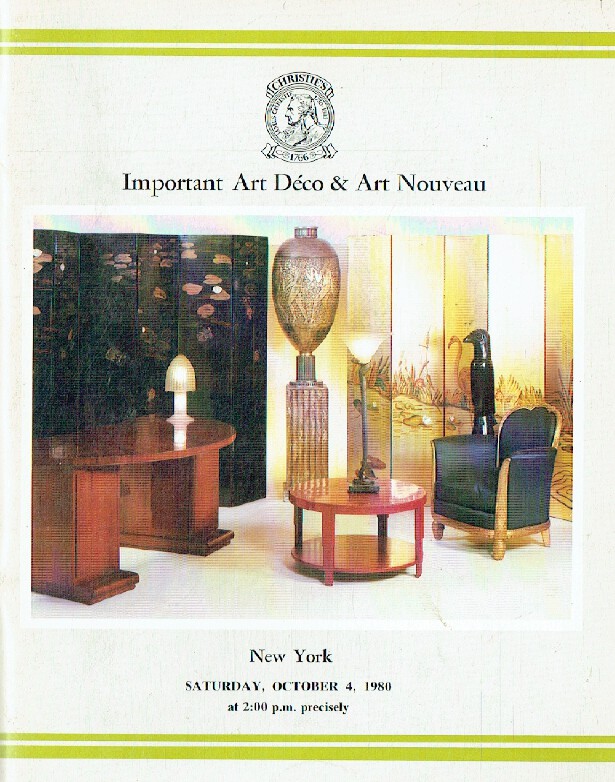 Christies October 1980 Important Art Deco & Art Nouveau