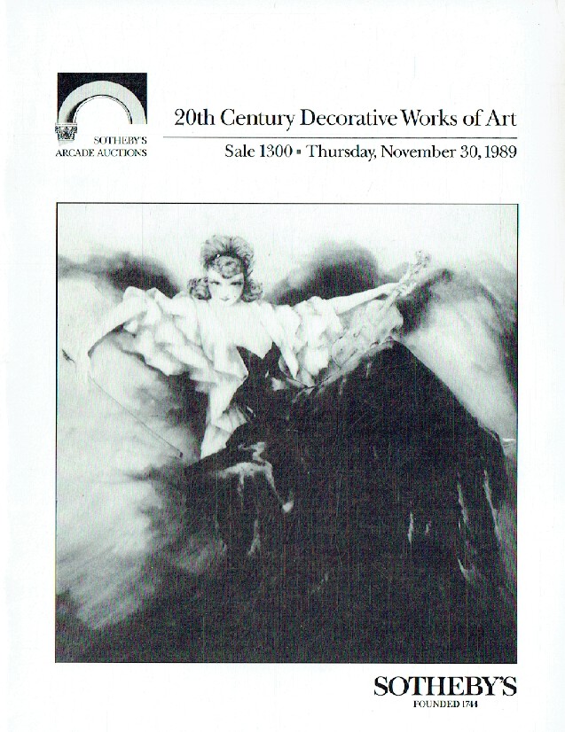 Sothebys November 1989 20th Century Decorative Works of Art