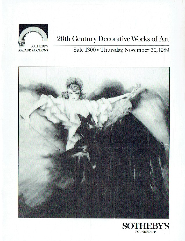 Sothebys November 1989 20th Century Decorative Works of Art