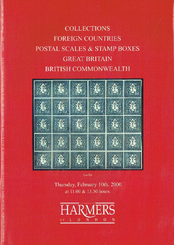 Harmers February 2000 Stamps - Foreign Countries, GB, British Commonwealth - Click Image to Close
