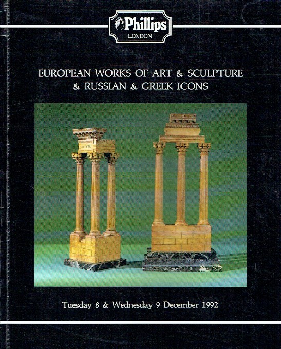Phillips December 1992 European WOA & Sculptures & Russian & Greek Icons - Click Image to Close