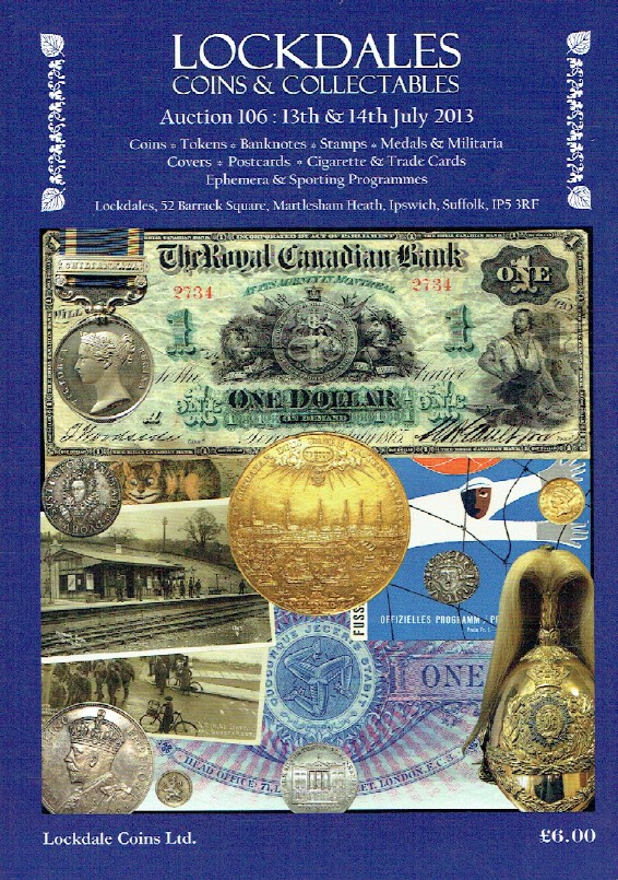 Lockdales July 2013 Coins, Banknotes, Stamps, Medals & Militaria & Postcards