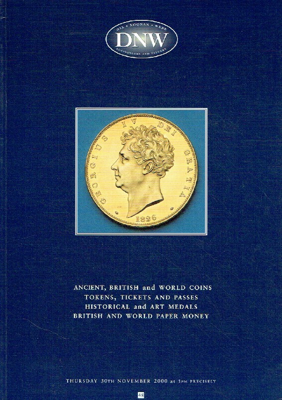 DNW November 2000 Ancient & World Coins, Tokens & Medals & World Paper Money
