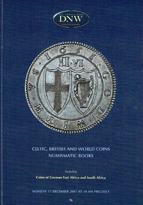 DNW December 2007 Celtic, British & World Coins and Numismatic Books