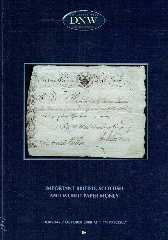 DNW October 2008 Important British, Scottish & World Paper Money