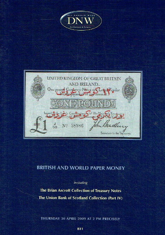 DNW April 2009 British & World Paper Money inc. Ascroft Collection - Part IV