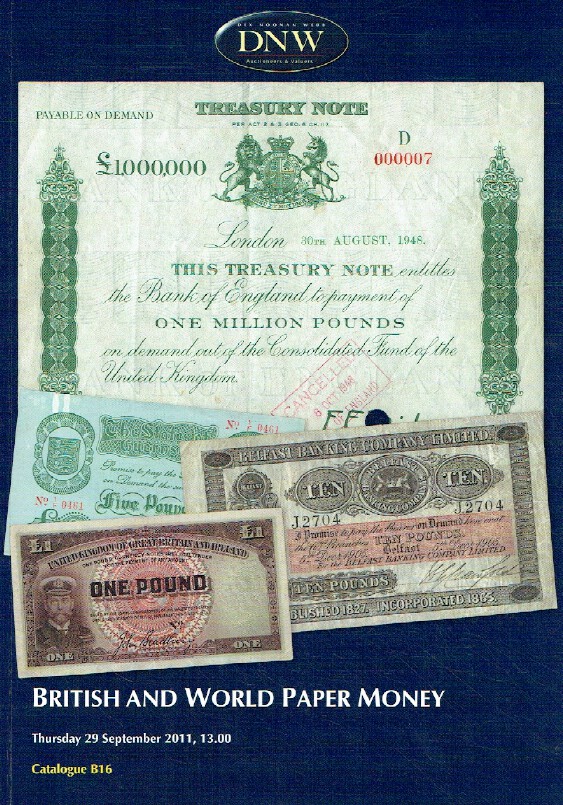DNW September 2011 British & World Paper Money - Click Image to Close