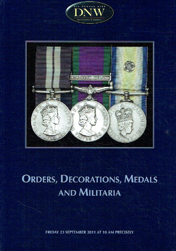 DNW September 2011 Orders, Decorations, Medals & Militaria