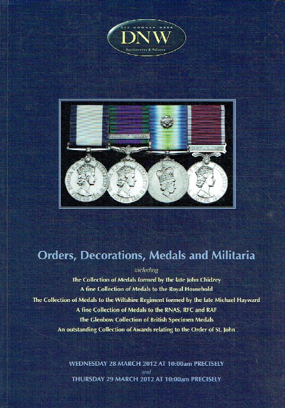 DNW March 2012 Orders, Decorations, Medals & Militaria
