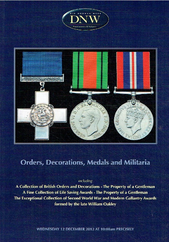 DNW December 2012 Orders, Decorations, Medals & Militaria