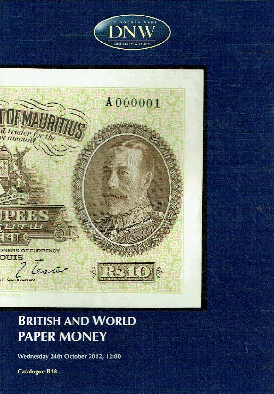 DNW October 2012 British & World Paper Money