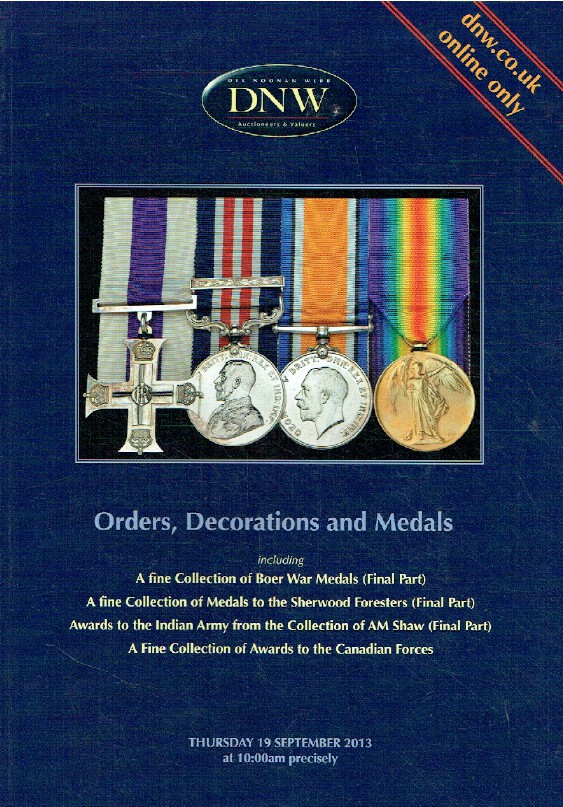 DNW September 2013 Orders, Decorations & Medals