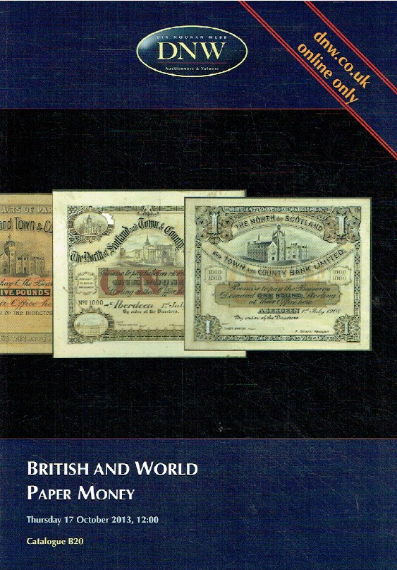DNW October 2013 British & World Paper Money - Click Image to Close