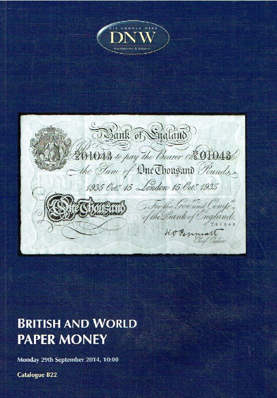 DNW September 2014 British & World Paper Money