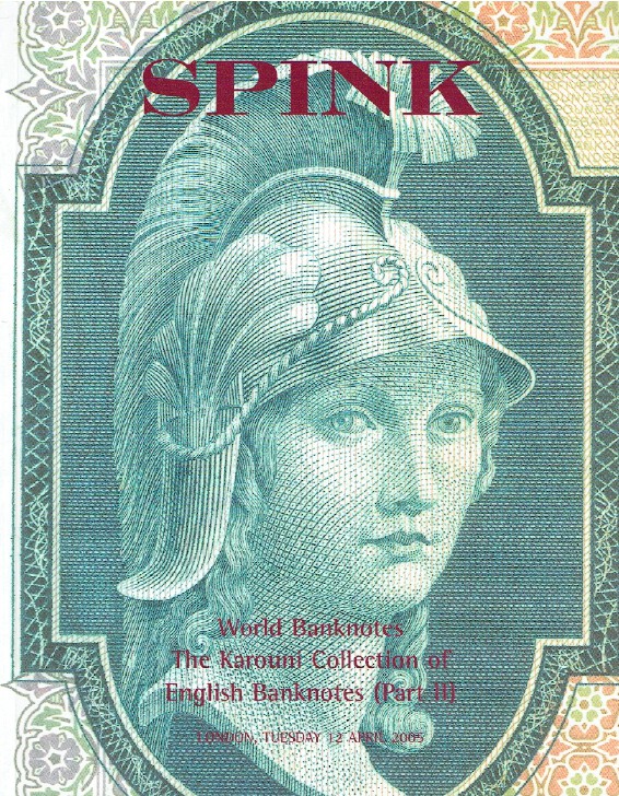 Spink April 2005 World Banknotes - Karouni Collection - Part II