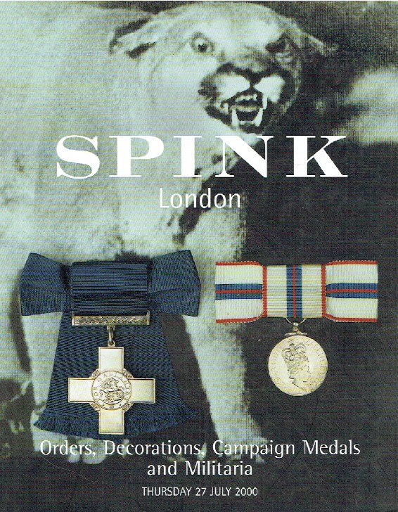 Spink July 2000 Orders, Decorations, Campaign Medals & Militaria