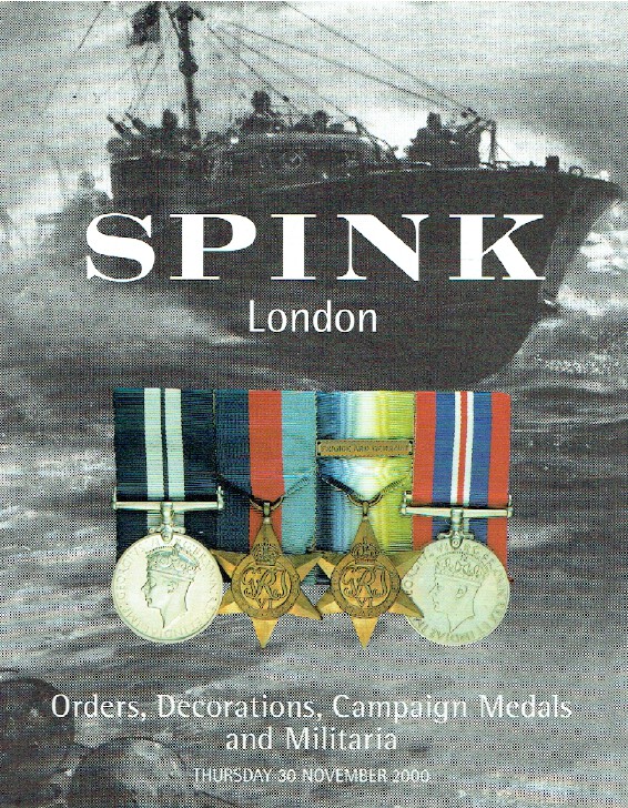 Spink November 2000 Orders, Decorations, Campaign Medals & Militaria