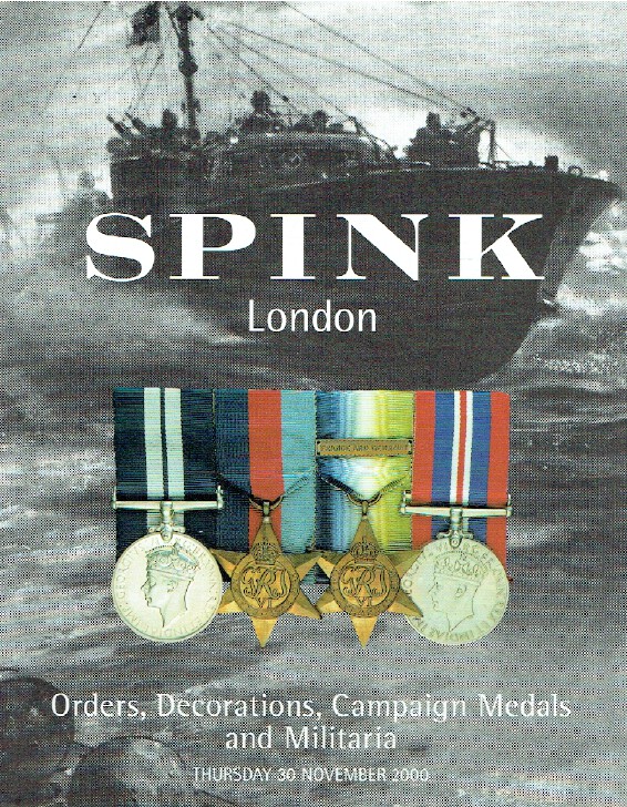 Spink Nov 2000 Orders, Decorations, Campaign Medals & Militaria (Digital Only)