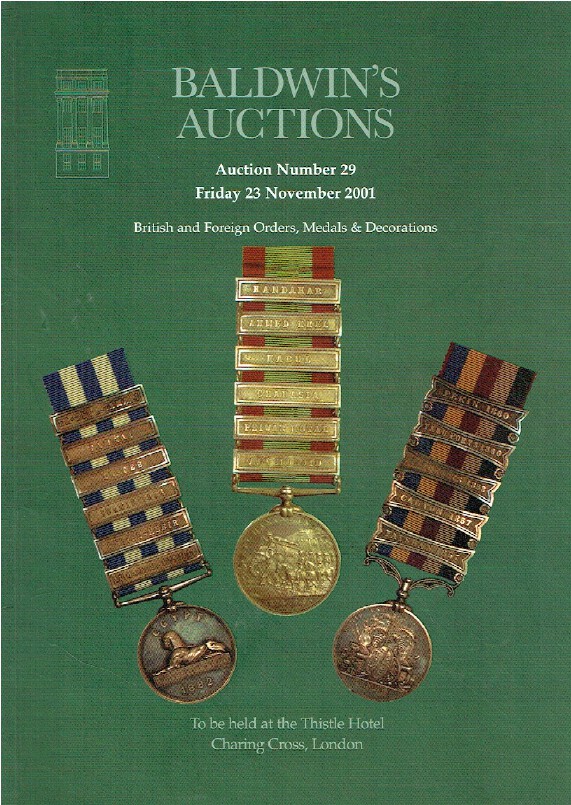 Baldwins November 2001 British & Foreign Orders, Medals & Decorations - Click Image to Close